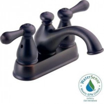 Leland 4 in. Centerset 2-Handle Low-Arc Bathroom Faucet in Venetian Bronze with Pop-Up