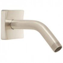 The Edge Shower Arm and Flange in Brushed Nickel