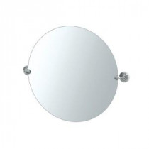 Designer II 30.25 in. x 25 in. Frameless Single Large Round Mirror in Chrome