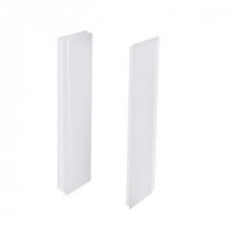 Composite 5 in. x 27 in. x 74 in. 2-Piece Direct-to-Stud Shower Wall in White