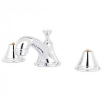 Seabury 8 in. Widespread 2-Handle Low-Arc Bathroom Faucet in Polished Chrome (Handles Sold Separately)