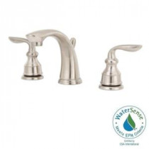 Avalon 8 in. Widespread 2-Handle High-Arc Bathroom Faucet in Brushed Nickel