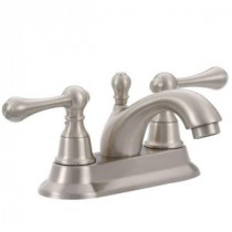 1000 Series 4 in. Centerset 2-Handle Bathroom Faucet in Brushed Nickel with Pop-Up Drain