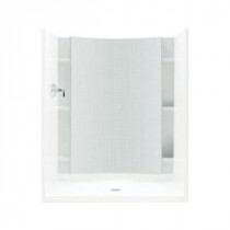 Accord 1-1/4 in. x 48 in. x 77 in. 1-piece Direct-to-Stud Shower Back Wall with Backers in White