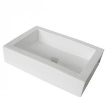 Vitreous China Vessel Sink in White