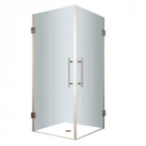 Vanora 30 in. x 72 in. Frameless Square Shower Enclosure in Chrome with Self Closing Hinges