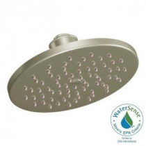 1-Spray 8 in. Eco-Performance Rainshower Showerhead Featuring Immersion in Brushed Nickel
