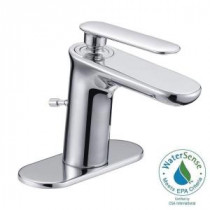 4 in. Centerset Carmine 1-Handle High-Arc Mono Block Bathroom Faucet in Chrome