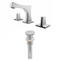 8 in. Widespread 2-Handle Bathroom Faucet in Chrome with Drain