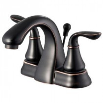 Arc Collection 4 in. Centerset 2-Handle Bathroom Faucet with Pop-Up Drain Oil Rubbed Bronze