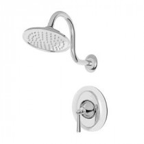 Saxton Single-Handle Shower Faucet Trim Kit in Polished Chrome (Valve Not Included)