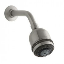 MasterShower 2.5 gpm Multifunction Wall-Mount Relaxing 3-Spray Showerhead in Vibrant Brushed Nickel