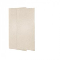 36 in. x 72 in. 2-piece Easy Up Adhesive Shower Wall Panel in Tahiti Sand