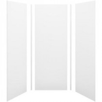 Choreograph 36 in. x 36 in. x 96 in. 5-Piece Shower Wall Surround in White for 96 in. Showers