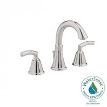 Tropic 8 in. Widespread 2-Handle Mid-Arc Bathroom Faucet in Satin Nickel with Metal Speed Connect Pop-Up Drain