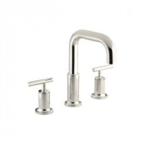 Purist Deck-Mount 2-Handle Bathroom Faucet Trim Kit in Vibrant Polished Nickel (Valve Not Included)