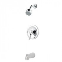 Pfirst Series 1-Handle Tub and Shower Faucet Trim Kit in Polished Chrome (Valve Not Included)