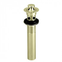 Lift-and-Turn Lavatory Drain with Overflow Holes in Polished Brass