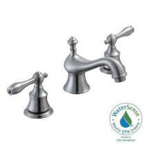 Estates 8 in. Widespread 2-Handle Low-Arc Bathroom Faucet in Brushed Nickel