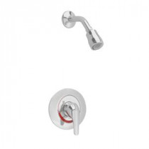 Colony Soft 1-Handle Shower Faucet Trim Kit with Flo-Wise Water Saving Showerhead in Satin-Nickel (Valve Not Included)