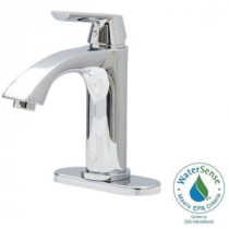 Single Hole 1-Handle Bathroom Faucet in Chrome with Deck Plate