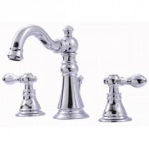 Signature Collection 8 in. Widespread 2-Handle Bathroom Faucet with Pop-Up Drain in Chrome