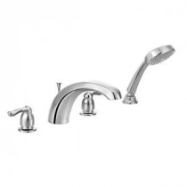 Chateau 2-Handle Deck-Mount Roman Tub Faucet Trim Kit with Built-In Handshower Diverters in Chrome (Valve Not Included)