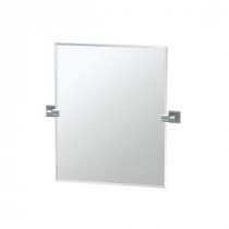 Elevate 23.50 in. x 24 in. Frameless Single Small Rectangle Mirror in Chrome