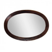 26-1/2 in. x 18-1/2 in. Oval Single Wall Mirror in Antique Copper