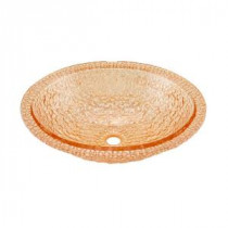 Pebble Undermount Bathroom Sink in Champagne Gold with Overflow