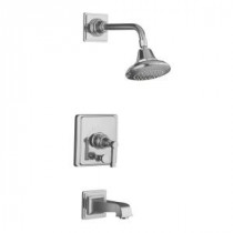 Pinstripe Pure Rite-Temp Pressure-Balancing Trim with Lever Handle in Polished Chrome (Valve Not Included)