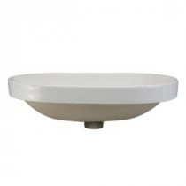 Classically Redefined Semi Recessed Oval Bathroom Sink in White