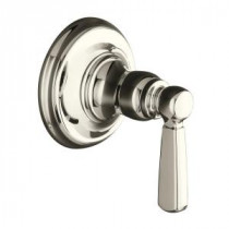 Bancroft 1-Handle Transfer Valve Trim Kit in Vibrant Polished Nickel with White Ceramic Handle (Valve Not Included)