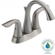 Lahara 4 in. Centerset 2-Handle High-Arc Bathroom Faucet in Stainless with Pop-Up