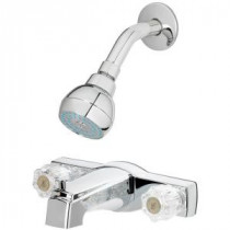 Mobile Home 2-Handle 1-Spray Tub and Shower Faucet in Chrome