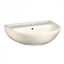 Evolution 5-1/2 in. Pedestal Sink Basin with 4 in. Faucet Centers in Linen