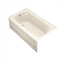 Bancroft 5 ft. Left-Hand Drain Acrylic Integral Apron Bathtub in Almond
