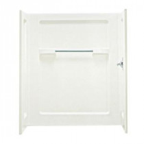 Advantage 35-1/4 in. x 48 in. x 55-1/4 in. 3-piece Direct-to-Stud Shower Wall Set in Biscuit