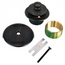 1.625 in. Overall Diameter x 16 Threads x 1.25 in. Lift and Turn Bathtub Stopper with Bushing Trim, Oil-Rubbed Bronze