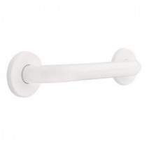 1-1/4 in. x 12 in. Concealed Screw Grab Bar in White