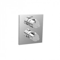Allure 2-Handle Grohtherm Thermostatic Valve Trim Kit in StarLight Chrome (Valve Sold Separately)