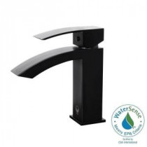 Satro Single Hole 1-Handle Bathroom Faucet in Matte Black