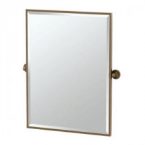 Cafe 28.25 in. x 32.50 in. Framed Single Large Rectangle Mirror in Bronze