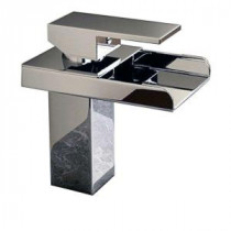 Single Hole 1-Handle Waterfall Bathroom Faucet in Chrome
