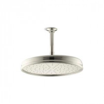 1-Spray 12 in. Traditional Round Rain Showerhead in Vibrant Polished Nickel