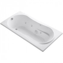 7236 6 ft. Whirlpool Tub with Reversible Drain in White