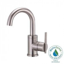Parma Single Hole 1-Handle Mid-Arc Bathroom Faucet with Side Handle in Brushed Nickel (DISCONTINUED)