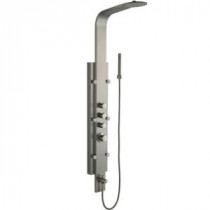 6-Jet Shower Panel System with Rain Shower Head and Handshower in Stainless Steel
