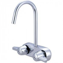 2-Handle Leg Tub Faucet in PVD Polished Chrome (Valve Not Included)