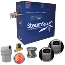 Royal 6kW QuickStart Steam Bath Generator Package with Built-In Auto Drain in Brushed Nickel